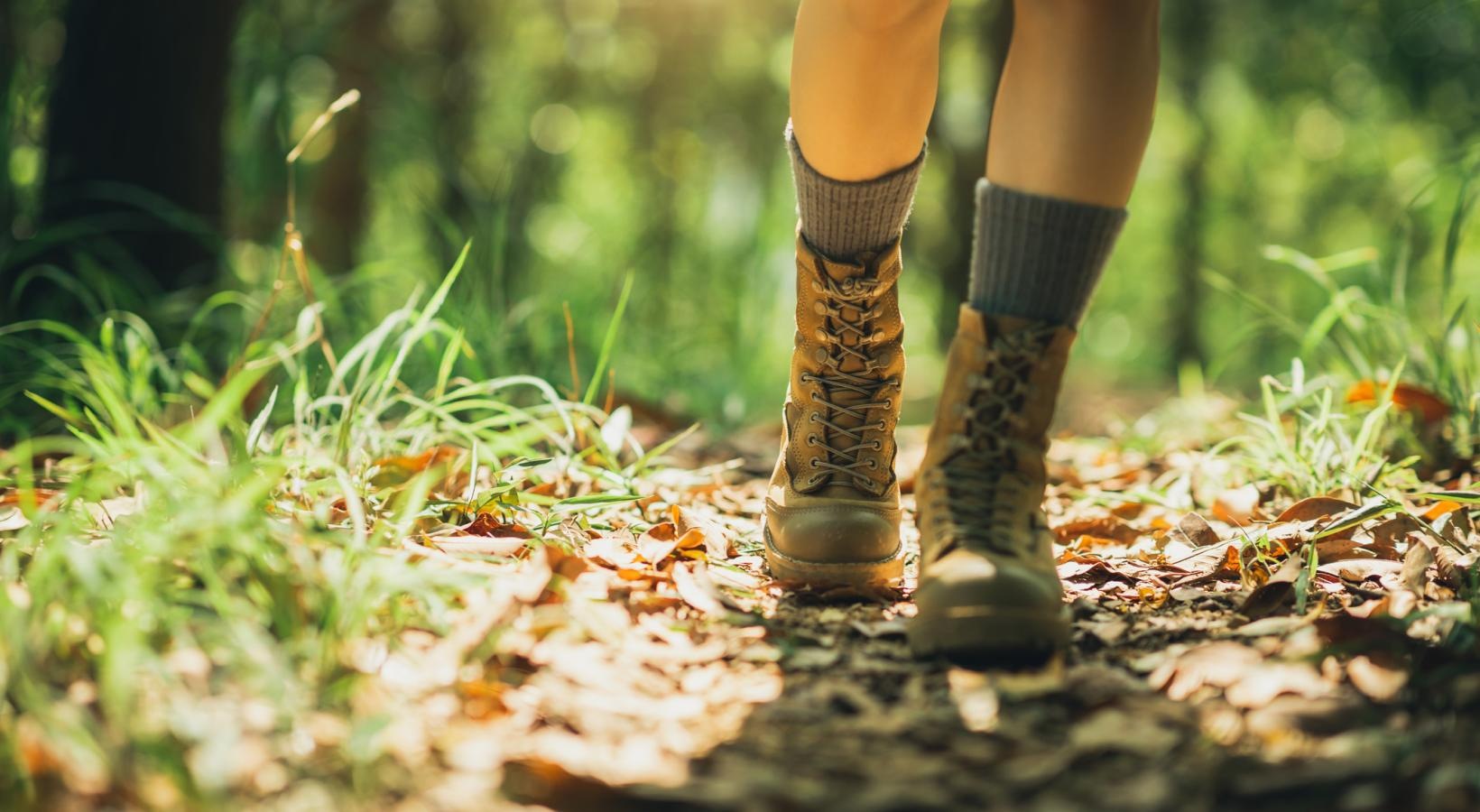 Settle into comfort at Lake Forest a person's legs in boots