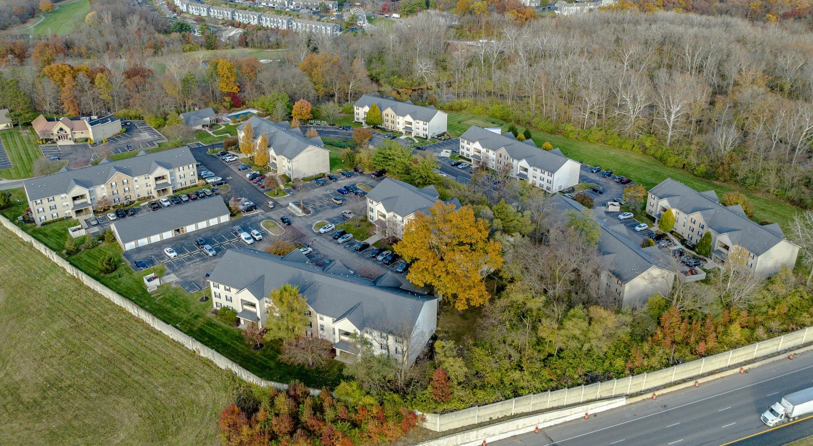 Settle into comfort at Lake Forest a high angle view of a town